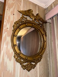 Gilt Wooden Eagle-Topped Dome Shaped Mirror