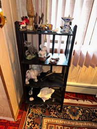 Vintage Black Wooden Bookshelf