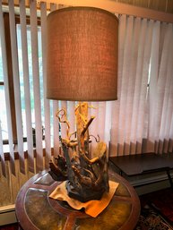 Beautiful Driftwood Root Lamp Rustic Cabin