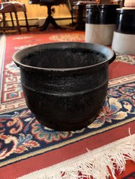 Vintage Black Clay Pottery Pot Vase Small