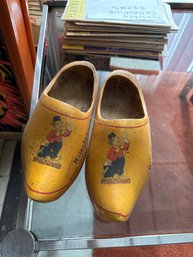 A Pair Of Heineken Holland Beer Wooden Shoe