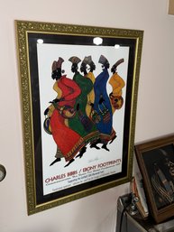 Charles Bibbs/Ebony Footprints Signed Artwork Framed