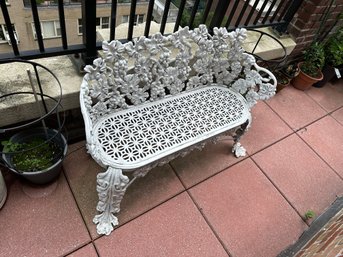 Antique Cast Iron? Victorian Grapevine Garden Bench (15.5' D X 14' L X 12.3' H)