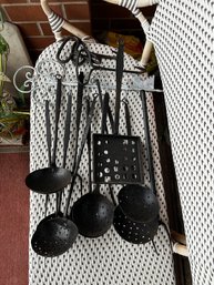 Vintage Hanging Cast Iron Utensils Set - Key Holder