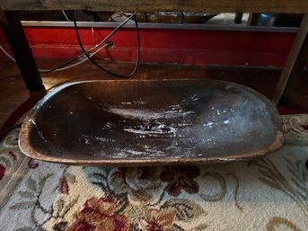 Vintage Primitive Wooden Dough Farm Bowl