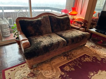 Pearson Beautiful Western Style Leather And Fabric Sofa