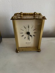 Benchmark Quartz Clock Brushed Brass Made In Germany