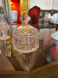 Vintage Heavy Clear Cut Glass Round Candy Dish/Bowl