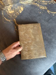 Vintage NoteBook Bound In Faux Crocodile Skin