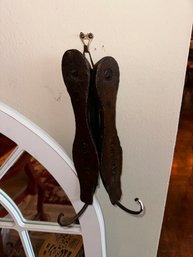 Antique Ice Skating - Pairs Of Wooden Ice Skates