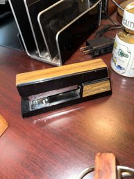 Vintage Swingline 767 Stapler  Brown Wood Grain With Black Metal, Made In USA, Retro