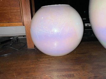 Vintage Pearlescent Vase Size: 10.5' Round