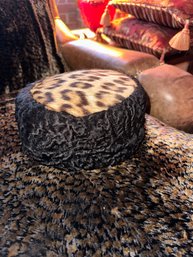 Real Leopard Fur Pillbox Hat Custom Georgia Hughes New York Handmade