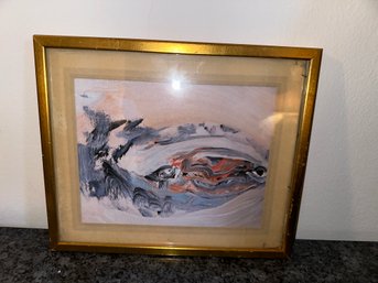 Abstract Oil Painting In A Frame