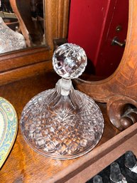 Pretty Gorham Crystal Glass Ship's Captain's Decanter With Stopper Broken