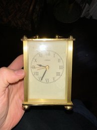 Vintage Linden Brass Carriage Clock China Movt China Case