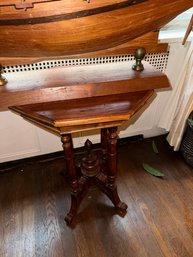 19th Century French Napoleon III Period Style Walnut Octagonal Center Table Size: 18x28.5