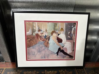 Authentic In The Salon At The Rue Des Moulins Framed, 1894 Signed Art Print