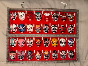 32 Chinese Opera Mini Masks Hand Painted