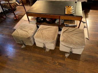 3 Pcs. 17' X 17' X 12' Square Footrest Stools