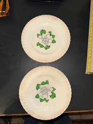 Burleigh Ware Gardenia Plate Set By Burgess & Leigh, Est. 1551 - Burslem England