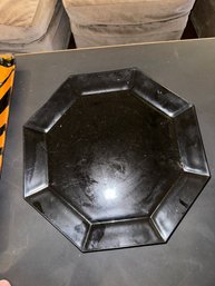 Black Octagonal Plate Made In France