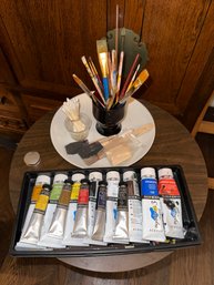 Art Painting Set - Daler Rowney Paint - Paint Brushes And More