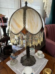 Meyda Alicia Style Fringed Glass Table Lamp