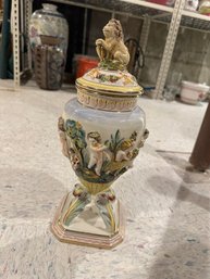 Capodimonte Italian Porcelain Lidded Urn