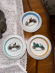 Ford's First Car 1896 And Cadillac Automobile 1903 Vintage Glass Coasters