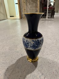 Royal Porcelain Bavaria Cobalt Floral Vase