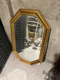 Vintage Gold Frame Octagon Mirror