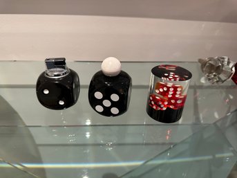 Black Ceramic Dice With Dice Lighter And Translucent Dice