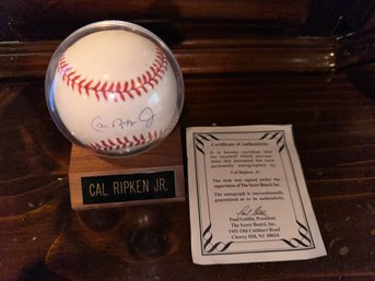 Cal Ripken JR Authenticated And Autographed Baseball