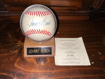 Johnny Bench Authenticated And Autographed Baseball