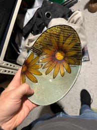 Pretty Sunflower Design Bowl Dish