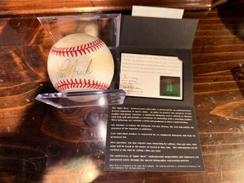 Lou Brock Autographed Baseball Upper Deck Certified