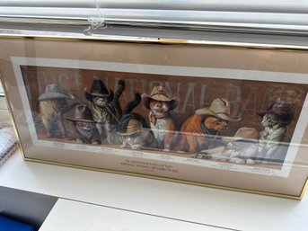 Bryan Moon Signed Framed James Younger Gang Last Raid 1988