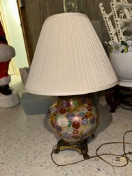 Vintage Multicolored Ceramic Table Lamp