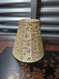 Vintage Lamp Shades Beaded Linen