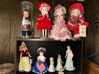 Collection Of Pottery Dolls