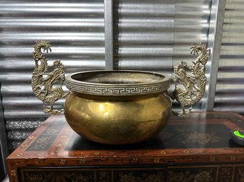 Vintage Large 19th Century Chinese Brass Jardinire