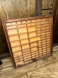 Vintage Letterpress Printer's Drawer Type Case Shadow Box