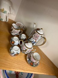 Vintage Japanese Kutani Porcelain China Tea Set