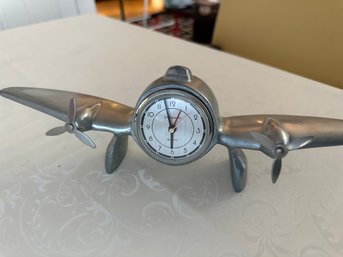 Vintage Sarsaparilla Art Deco Airplane Desk Clock