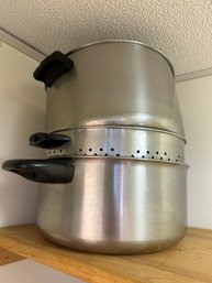 Stainless Steel Revere Ware Saucepan Steamer Boiler