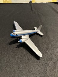 Vintage Tin Litho Airplane Toy - 1970s