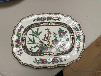 Vintage Bone China Indian Tree Platter