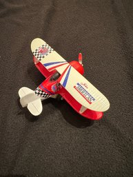 Classic John American Wing Biplane Red Showcasts Diecast Model Toy Plane