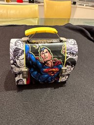 Collectible The Tin Box Company Superman Round Top Lunch Box